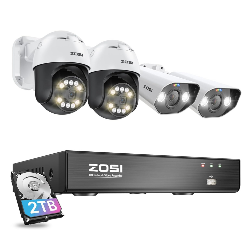 ZOSI poe防犯カメラセット4台 500万画素 poe防犯レコーダー 8ch hdd2tb ZOSI poe防犯カメラセット4台 500万画素 poe防犯レコーダー 8ch hdd2tb
