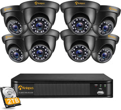 【注文確定時に30％割引】C221 4K Ultra HD 800万画素 防犯カメラセット 8台セット 8CH H.265+ 4K (3840x2160)800万画素デジタルレコーダー Ip67防水カメラ 暗視機能 アラーム通知 スマホ/パソコン対応【 HDD2TB付属】