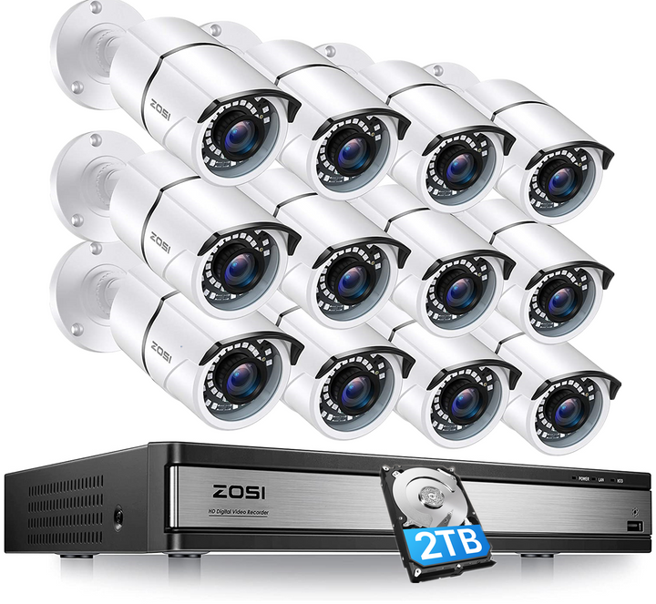 HIKVISION 500万画素 防犯カメラ 7台 DVR16ch HDD 2TB 付き HIKVISION 500万画素 防犯カメラ 7台 DVR16ch HDD 2TB 付き