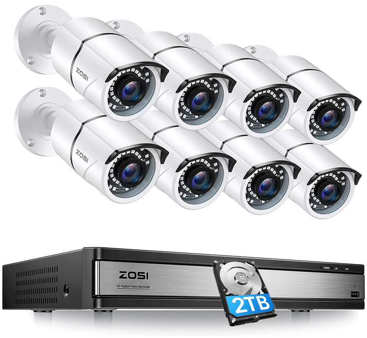 ZOSI 230万画素 屋外防犯カメラai機能 IP67防水防犯カメラ16台 防犯 ZOSI 230万画素 屋外防犯カメラai機能 IP67防水防犯カメラ16台 防犯