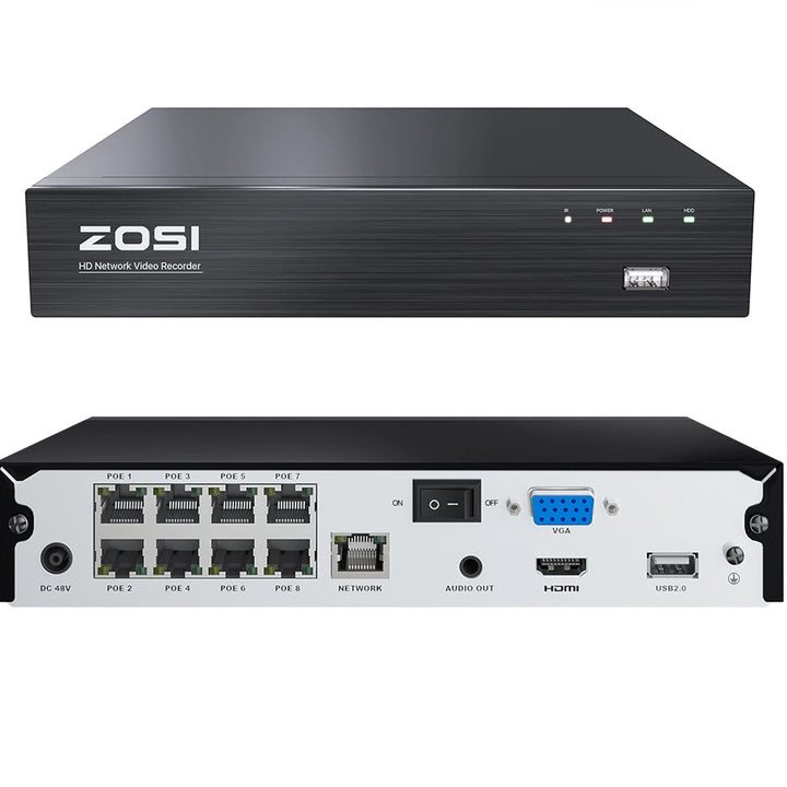 ZOSI 防犯レコーダー 8ch 2tb hdd 800万画素 poe防犯レコーダー NVR ZOSI 防犯レコーダー 8ch 2tb hdd 800万画素 poe防犯レコーダー NVR