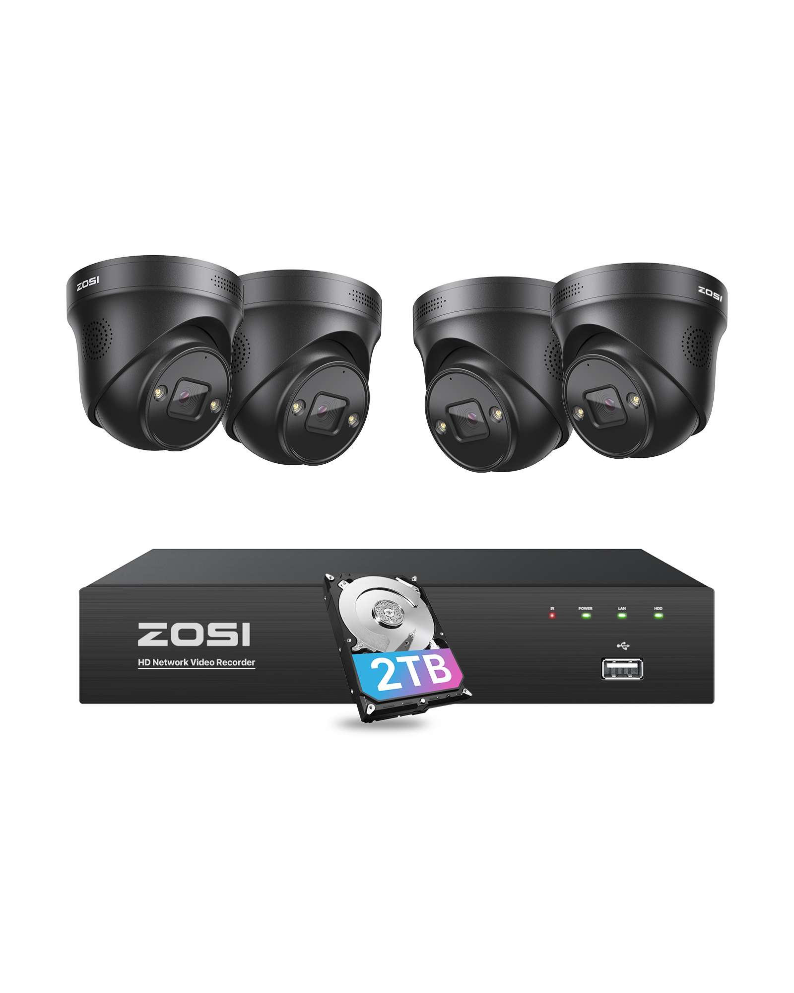 新品 zoohi 防犯カメラセット 2台 1TB HDD ZOSI 800万画素 poe防犯カメラセット8台 8台防犯カメラpoe 屋外