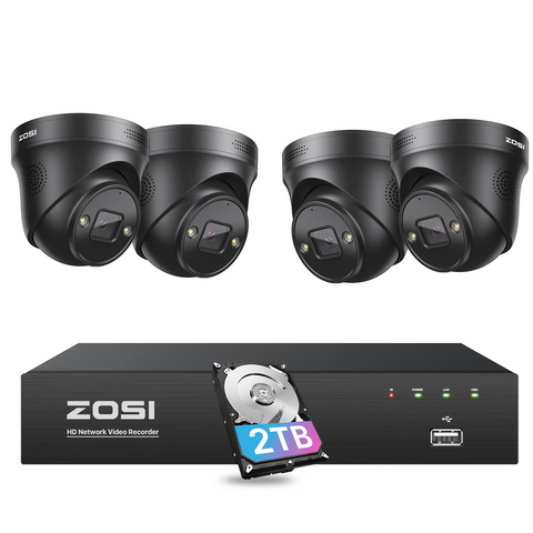 【スターライト暗視】C225 PoE 800万画素 防犯カメラ 8CHカメラセット