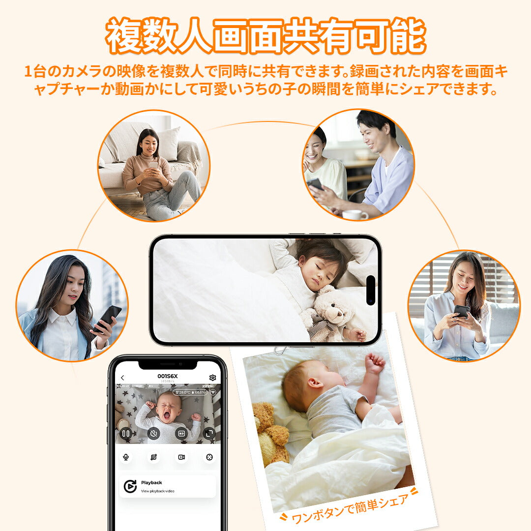 ゾシ(ZOSI) 400万画素 屋内防犯カメラ ペットカメラ wifiベビー