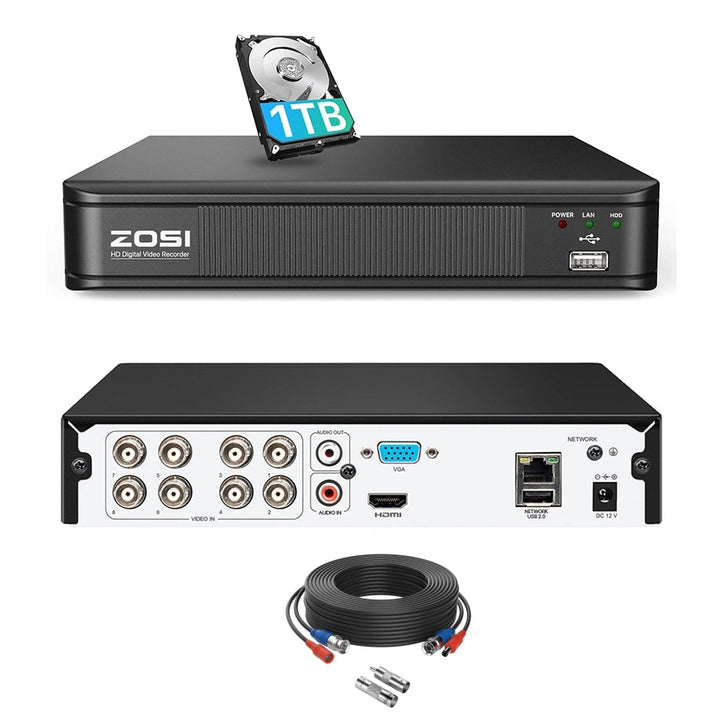 ZOSI 防犯レコーダー 8ch H.265+映像圧縮 デジタルレコーダー 防犯 ZOSI 防犯レコーダー 8ch H.265+映像圧縮 デジタルレコーダー 防犯